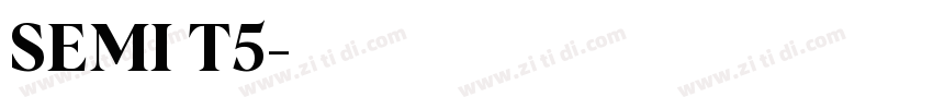 SEMI T5字体转换